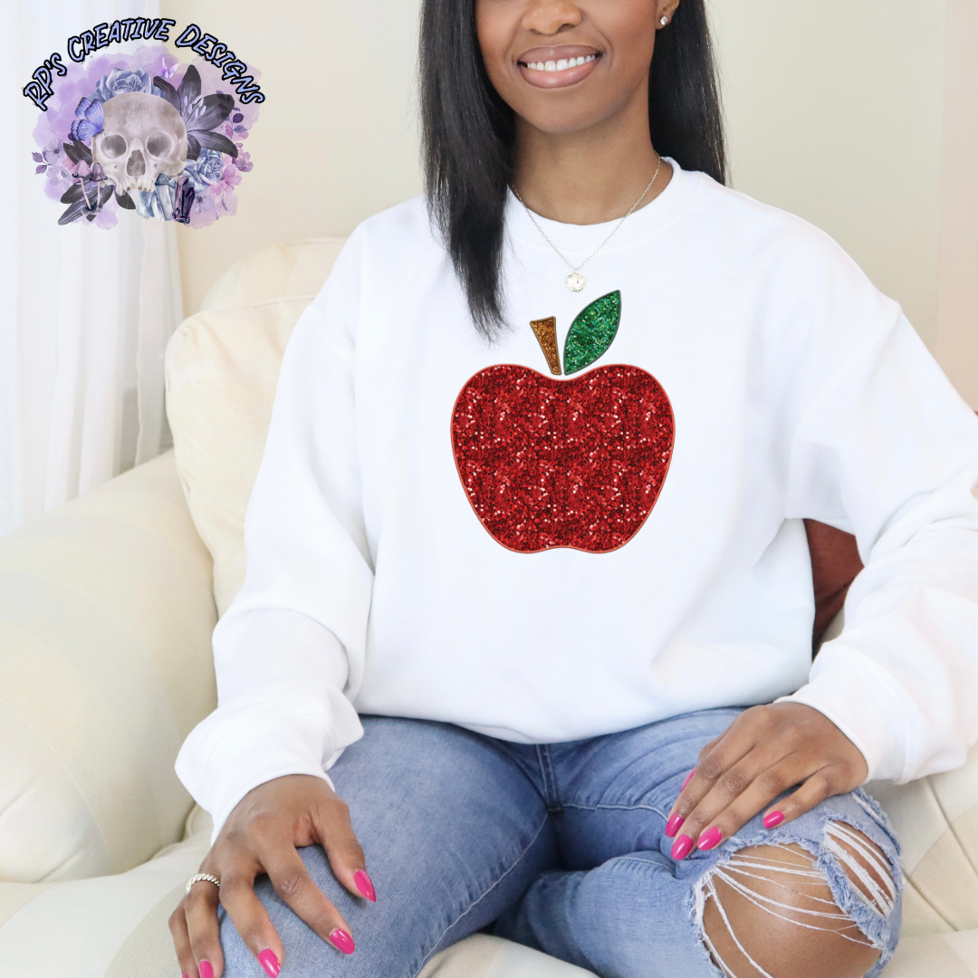 Apple Faux Sequin DTF
