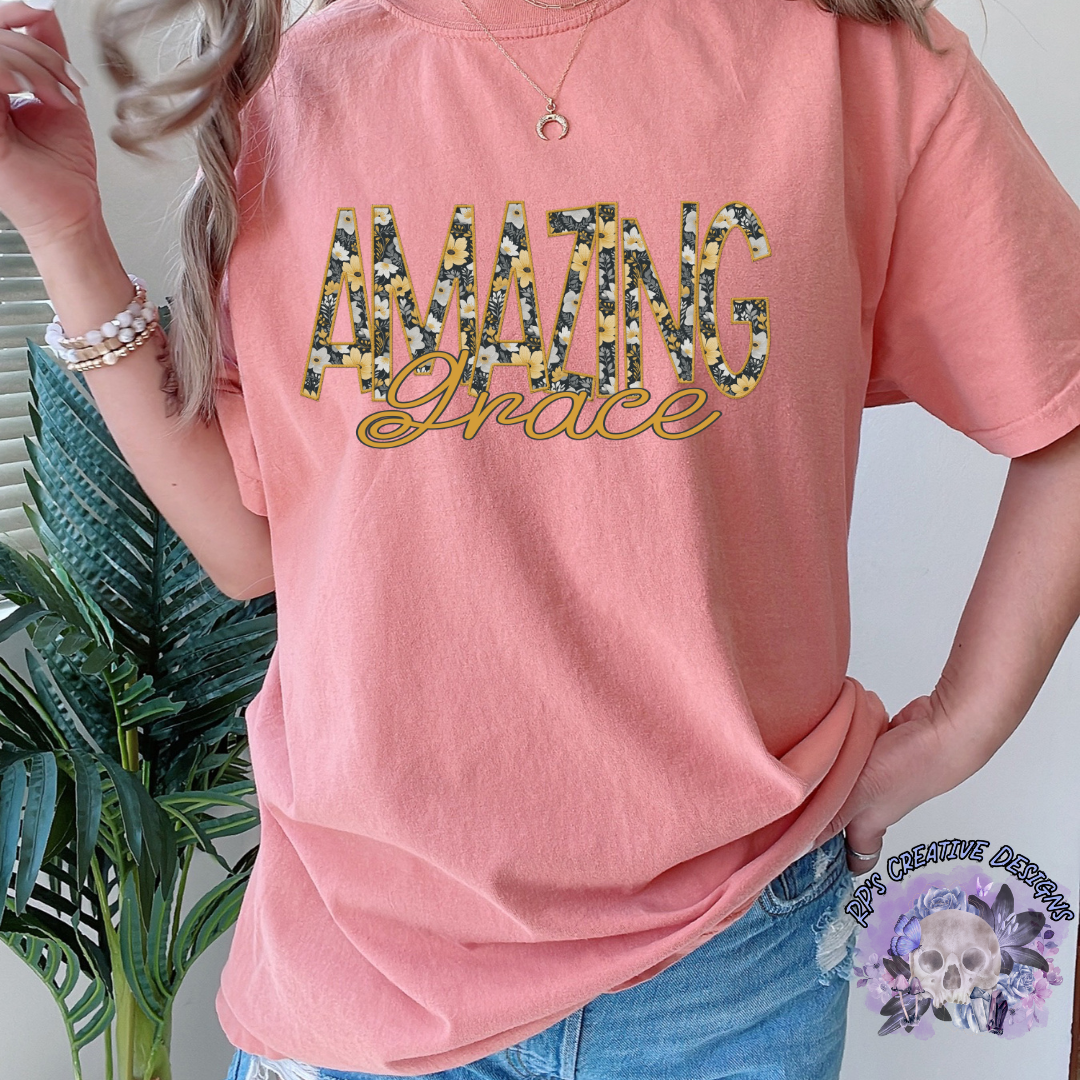 Amazing Grace Faux Embroidery DTF