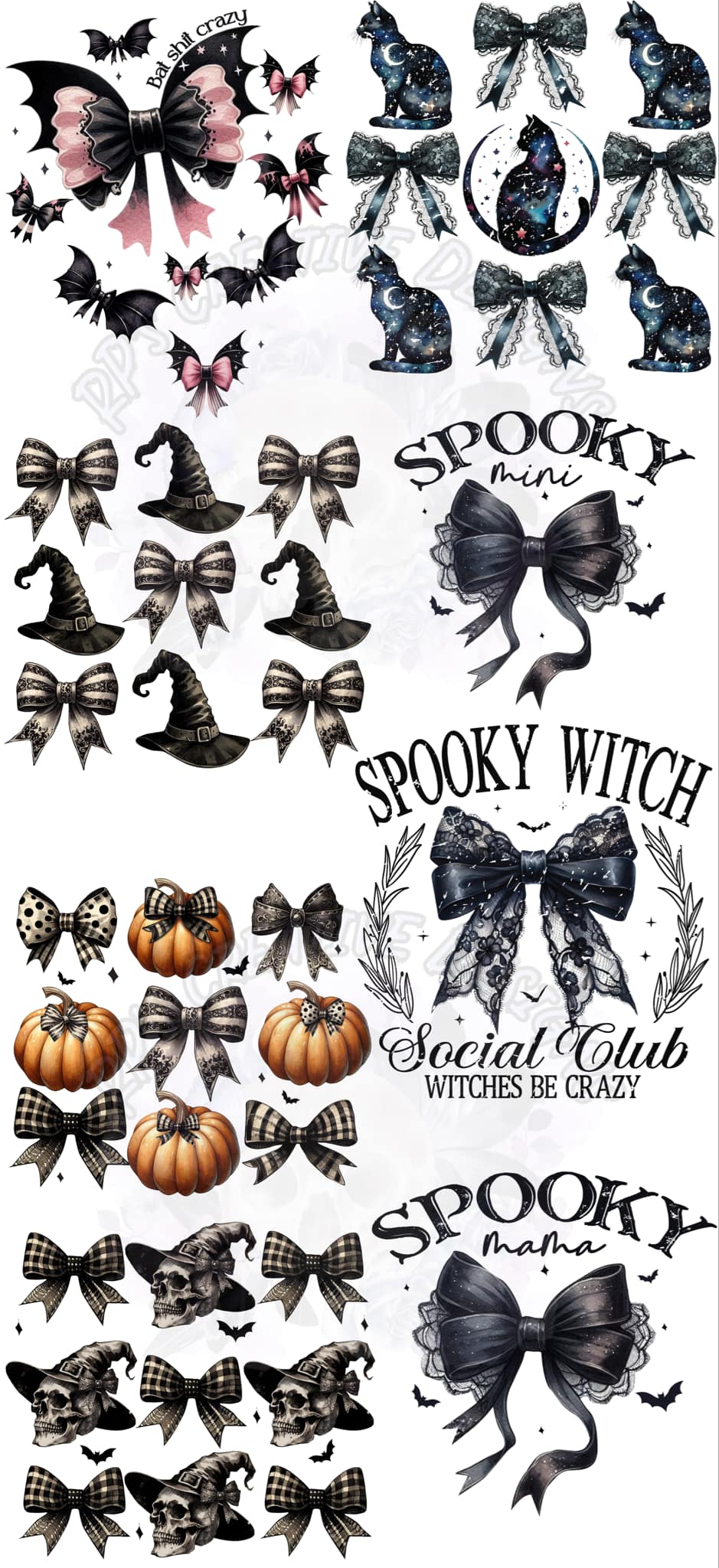 Spooky Bows Premade 22x48 Gang Sheet 7-3-24