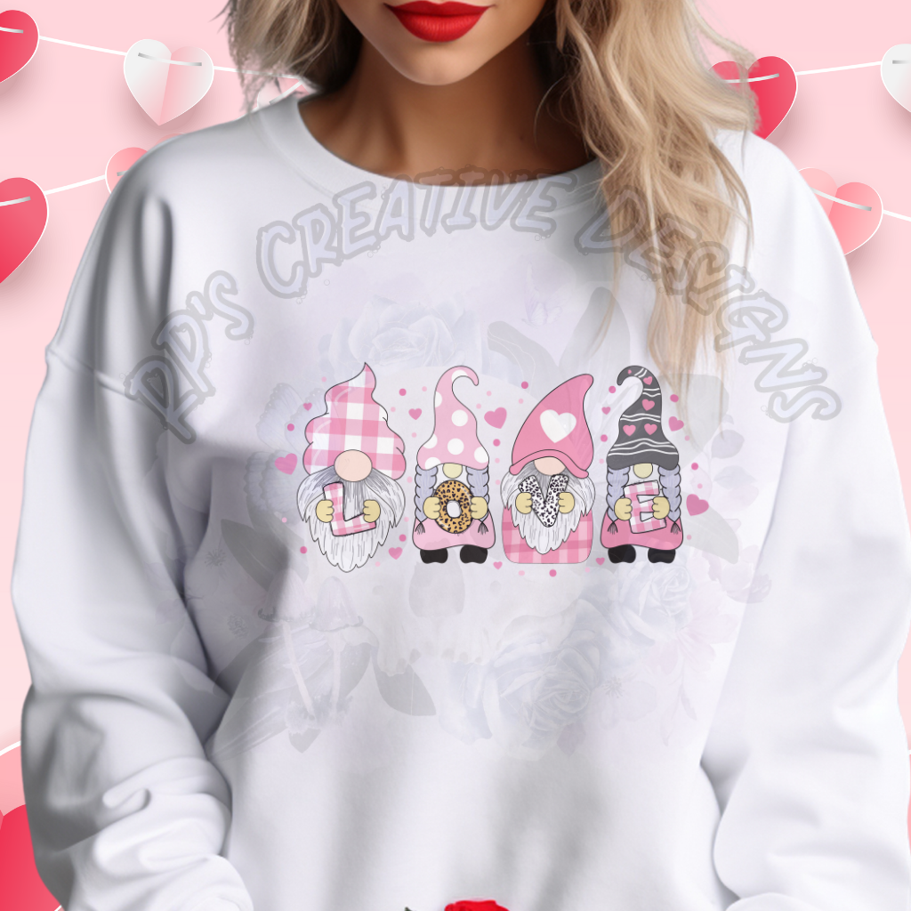 Love Valentine Gnome DTF