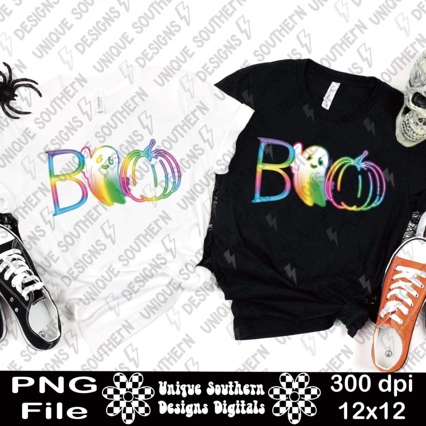 BRIGHT PUMPKIN GHOST DTF - TWO DOLLA PALOOZA