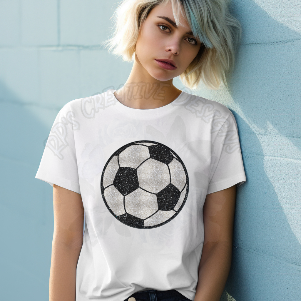 Glitter Soccer DTF