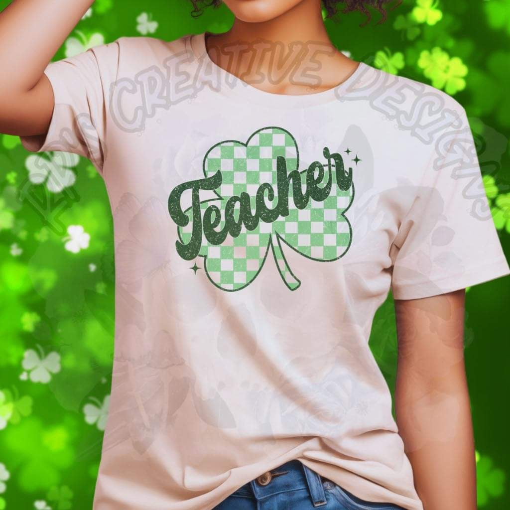 Teacher Inside Clover DTF