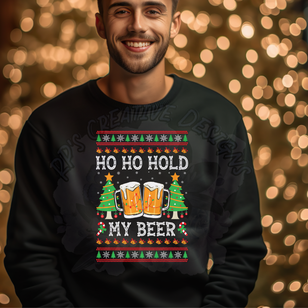 Ho Ho Hold My Beer DTF