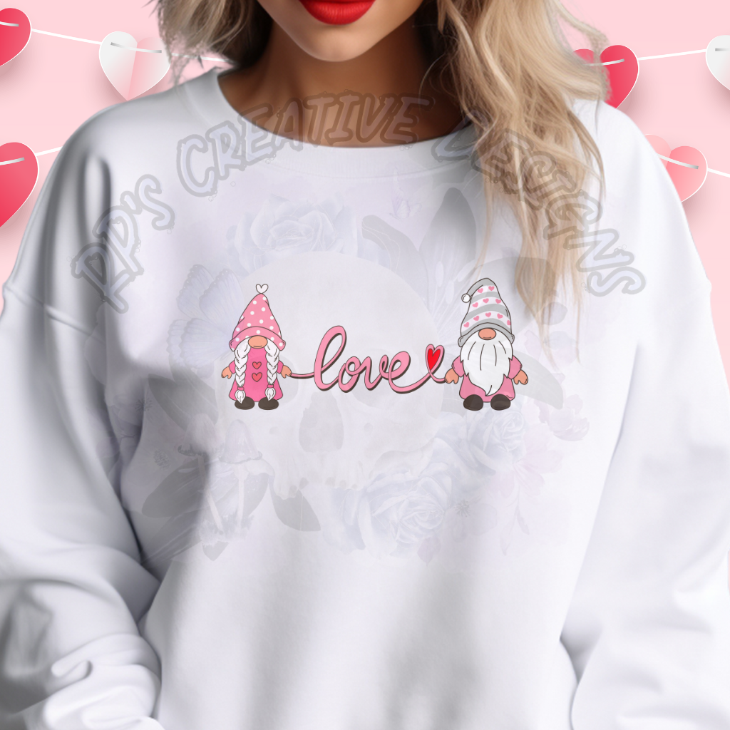 Love Valentine Gnome DTF