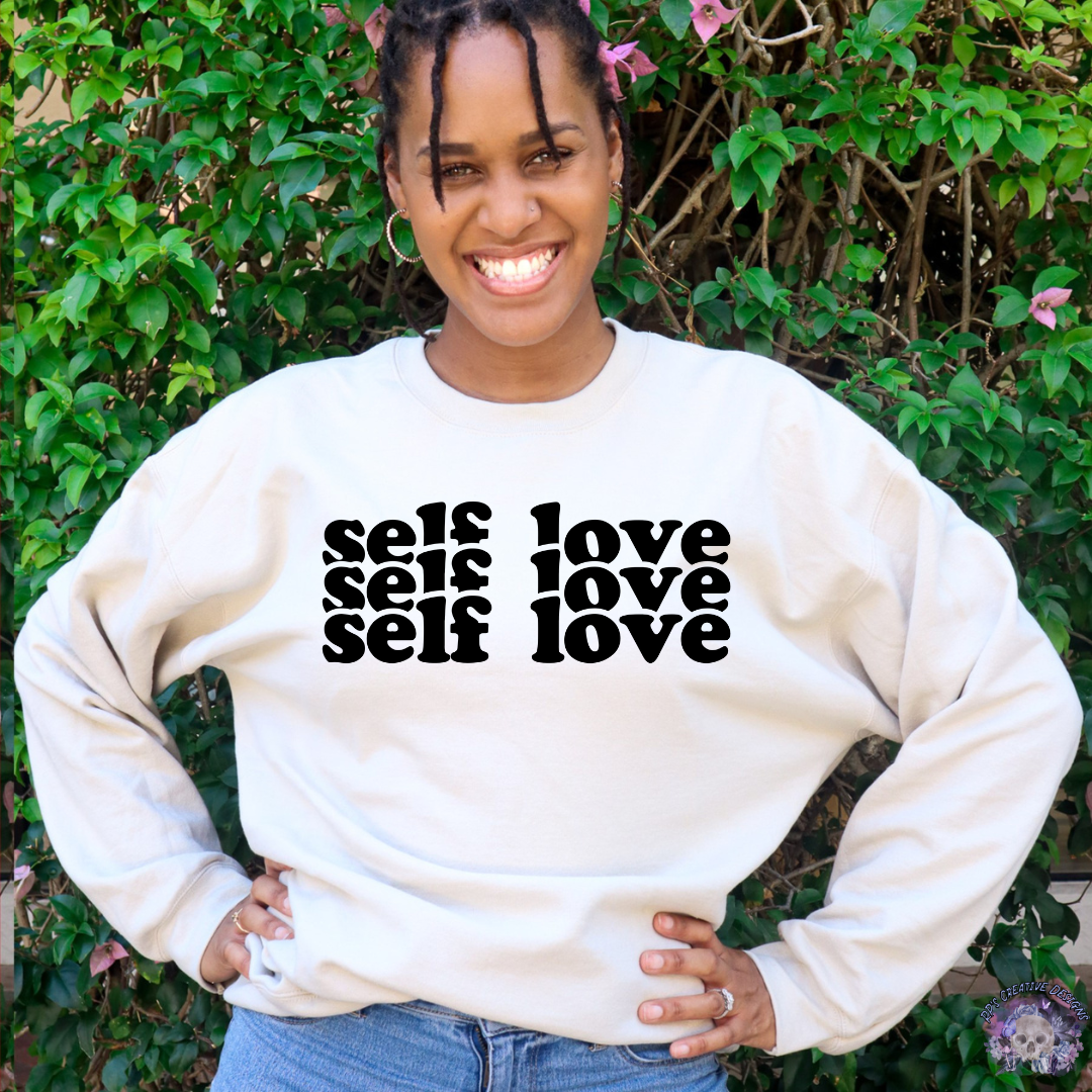 Self Love Black Font DTF