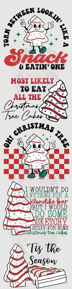 Christmas Cake GANG SHEET DTF