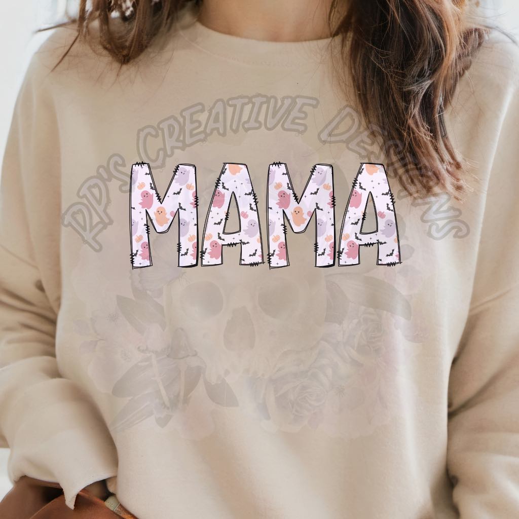 Mama pink and purple ghosts DTF