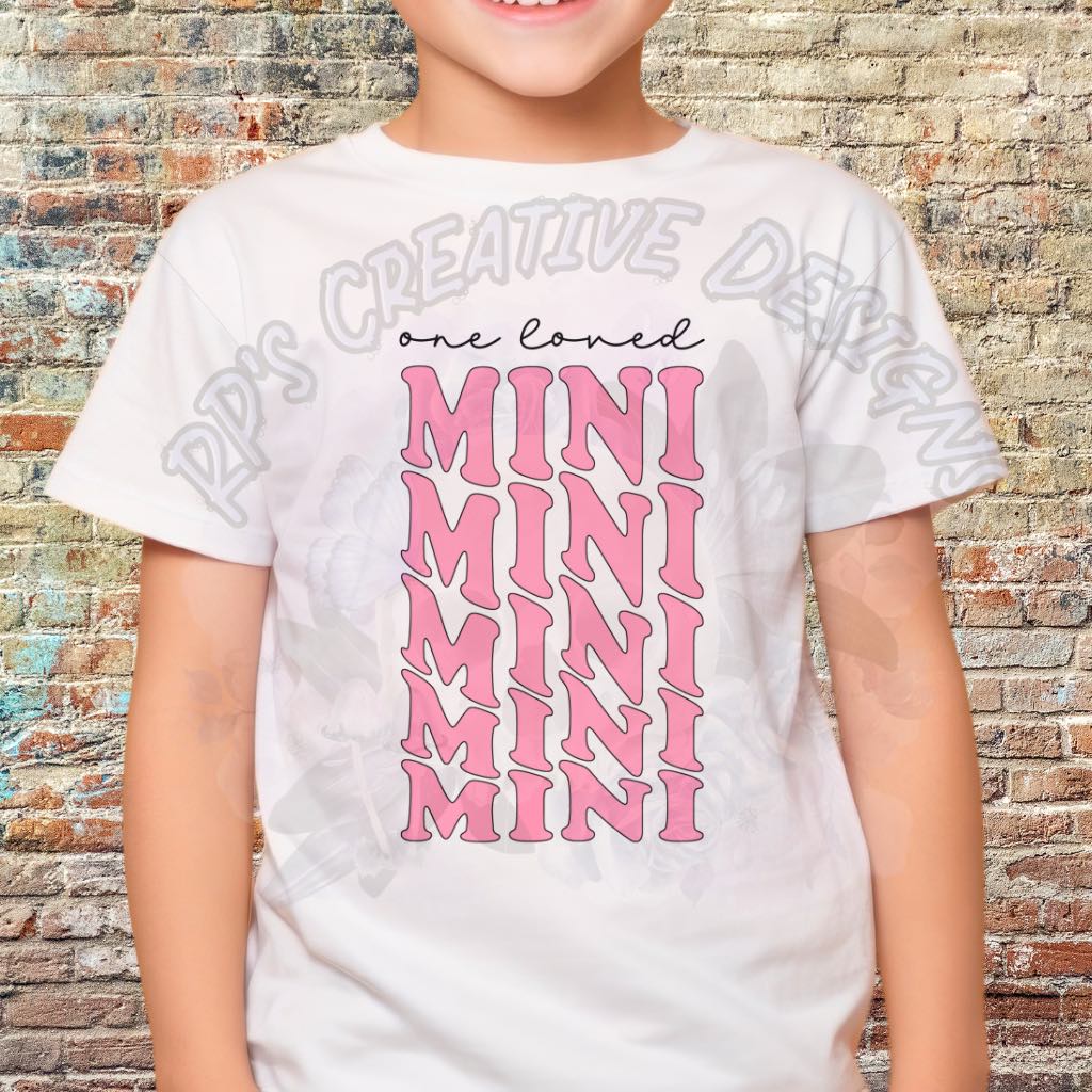 One Loved Mini Pink Font DTF