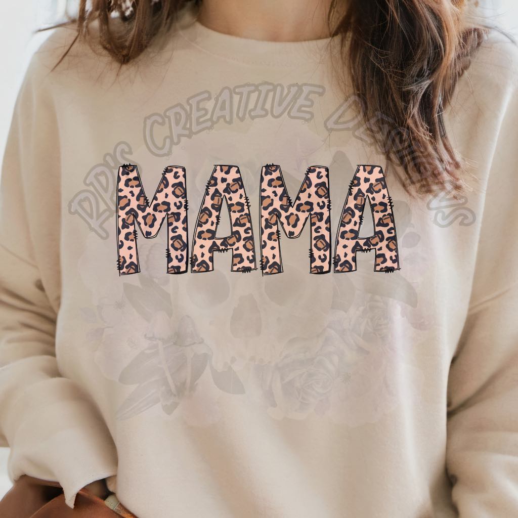 Mama Peach Leopard DTF