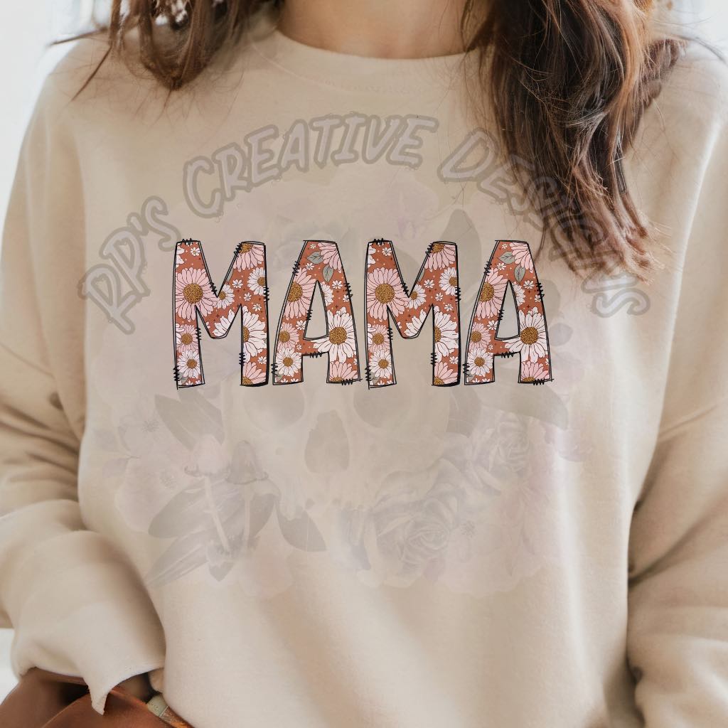 Mama Retro Flower DTF
