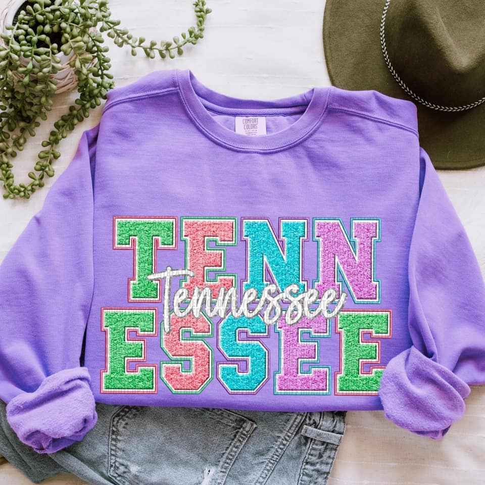 Faux Chenile Patch State DTF
