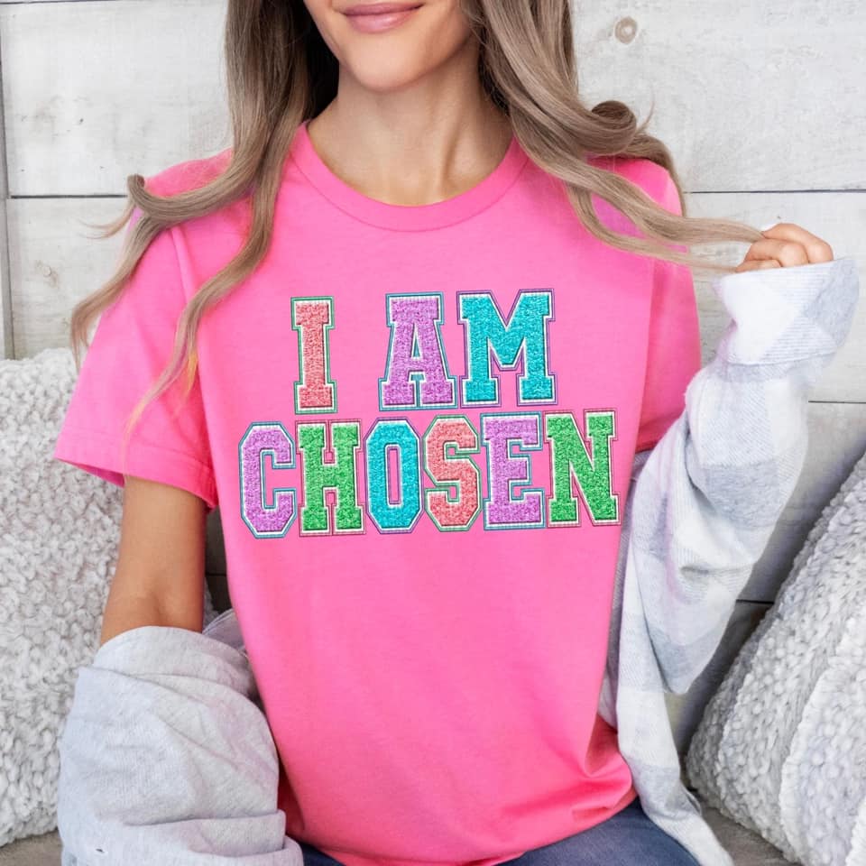 I am chosen Faux Chenile