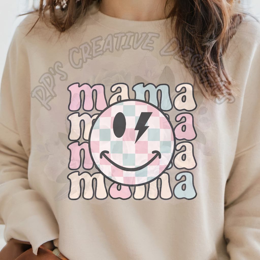 Mama Smiley Disco DTF