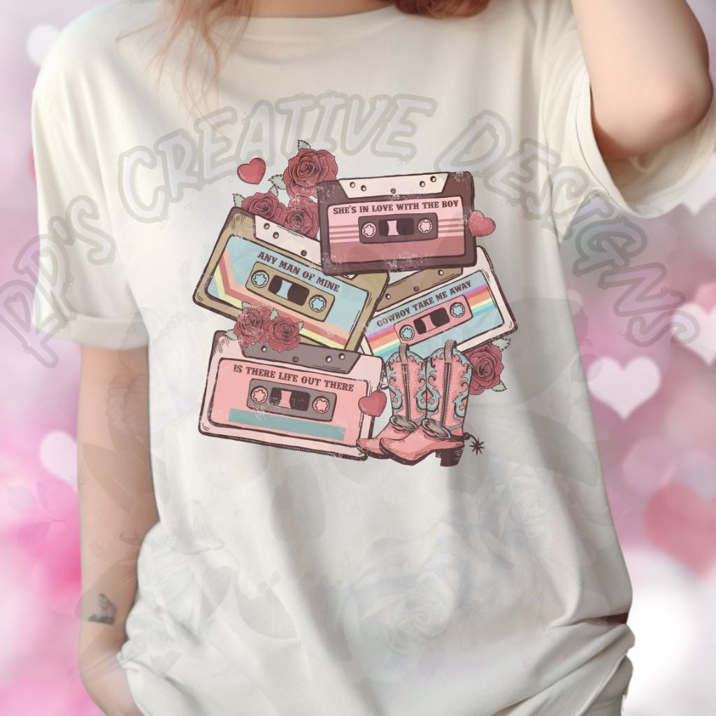 Country Cassette Tapes DTF