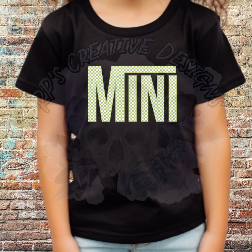 Checkered Mini light Green DTF