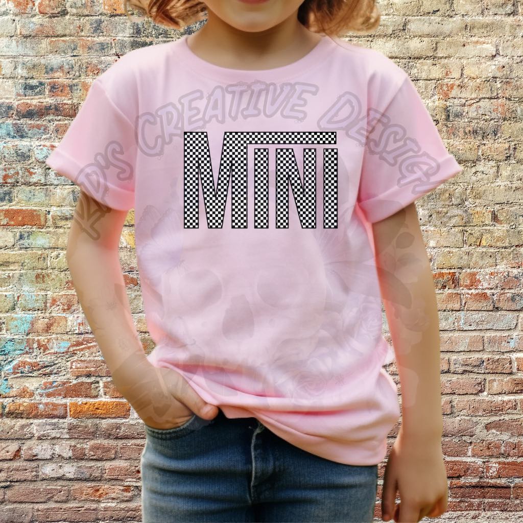 Checkered Mini Black and White DTF