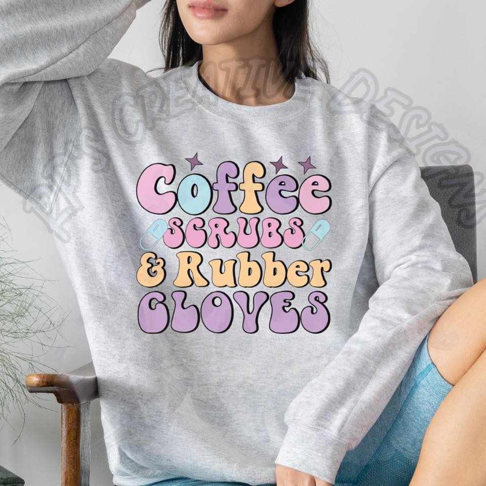 Coffee Scrubs And Rubber Gloves DTF