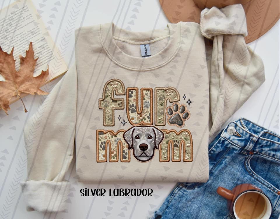 Silver Labrador Fur Mom DTF