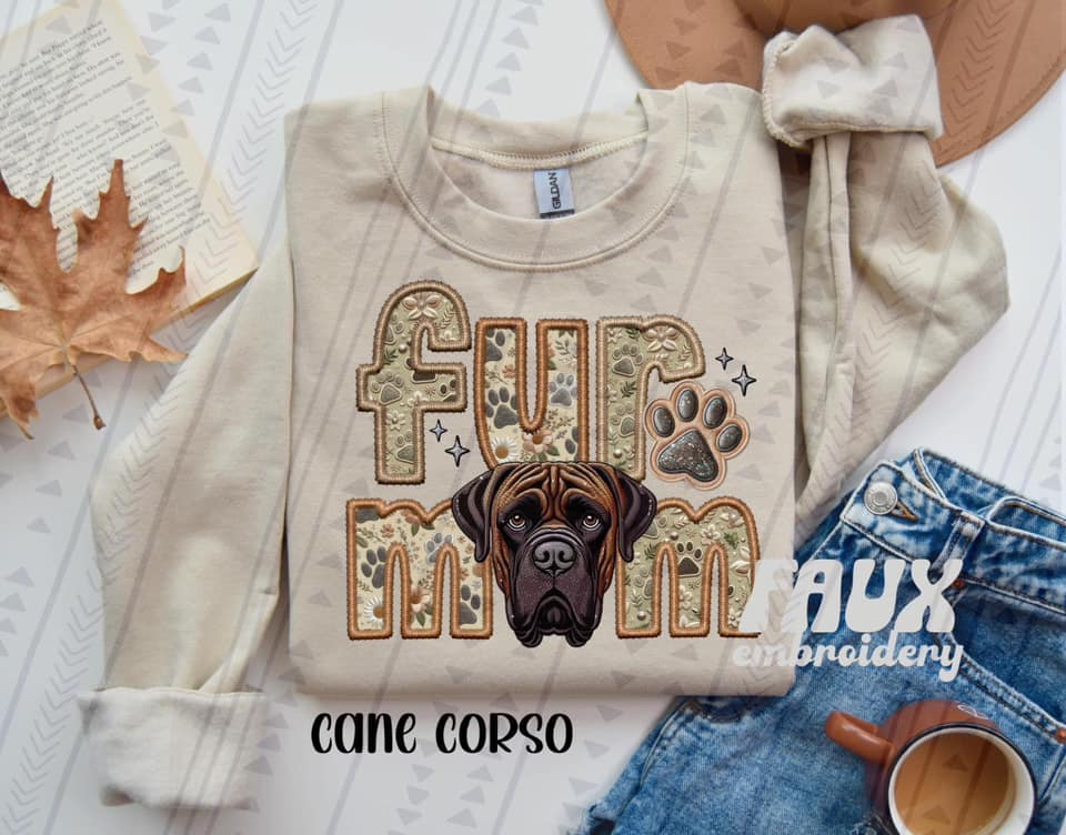 Brown Cane Corso Fur Mom DTF