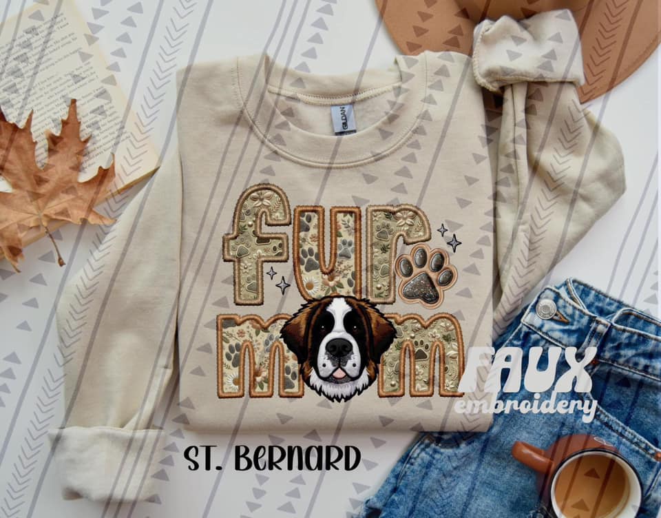 Saint Bernard Fur Mom DTF
