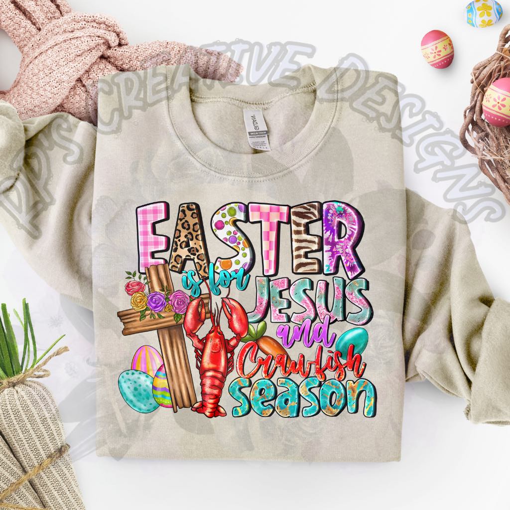 Easter Jesus and Crawfish DTF