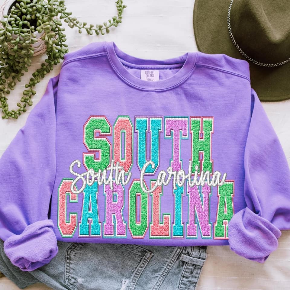 Faux Chenile Patch State DTF