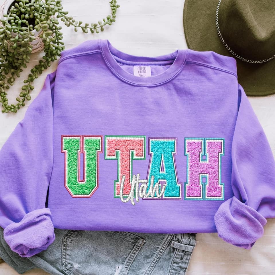 Faux Chenile Patch State DTF