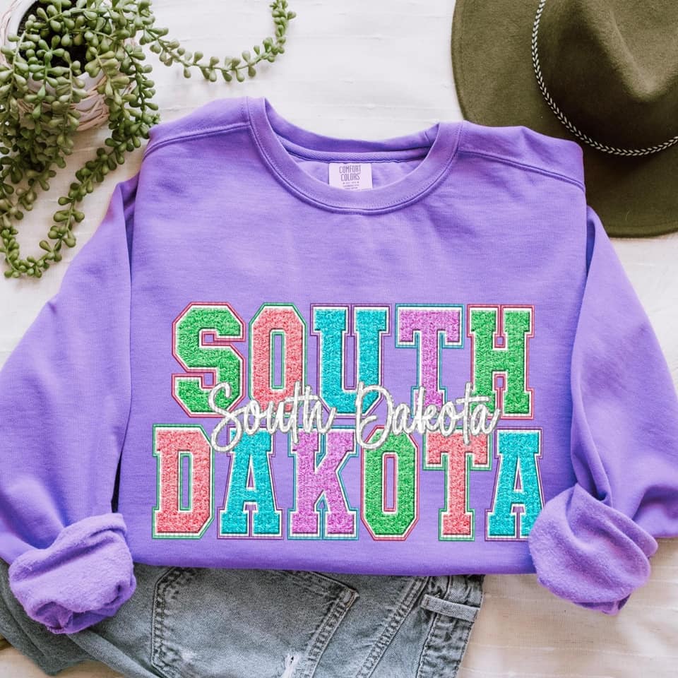Faux Chenile Patch State DTF