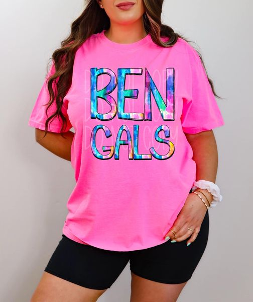 Tie Dye Bengals DTF