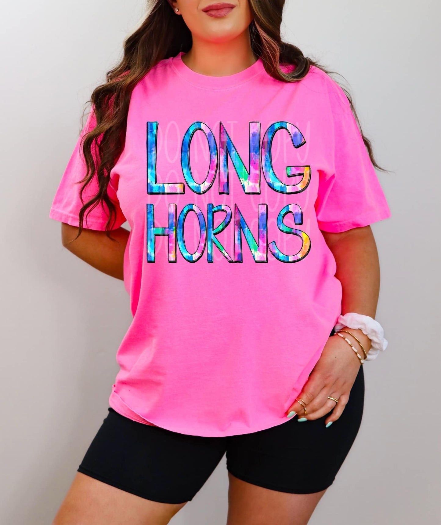 Tie Dye Longhorns DTF