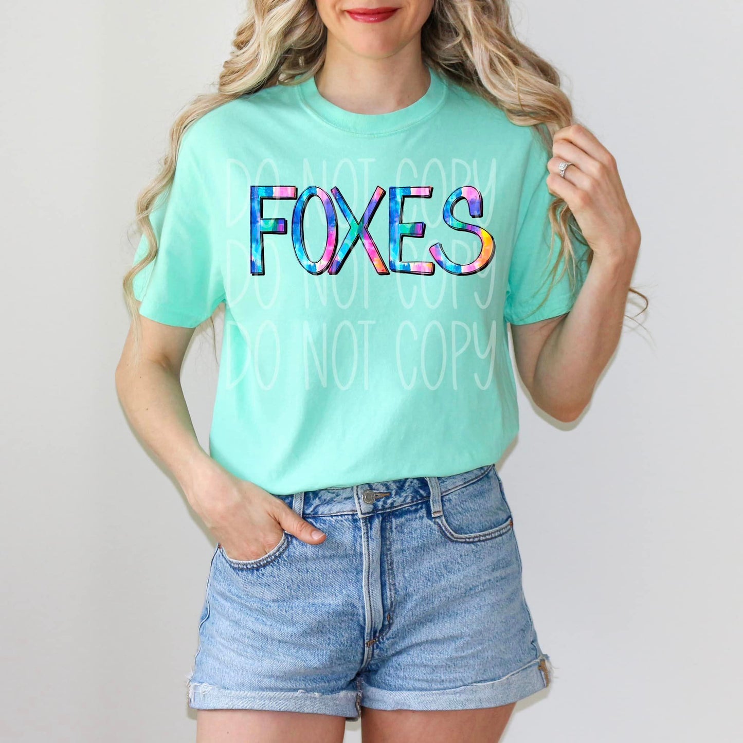Tie Dye Foxes DTF