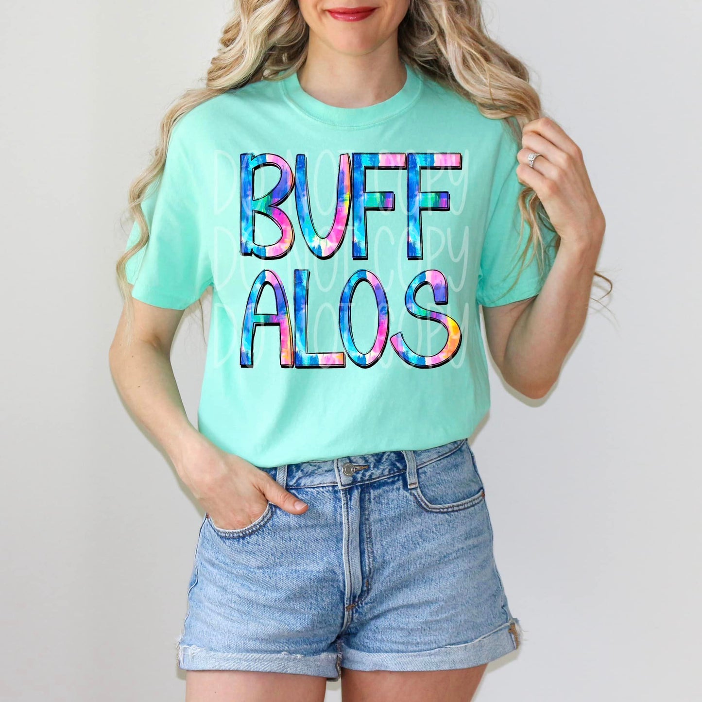 Tie Dye Buffalos DTF