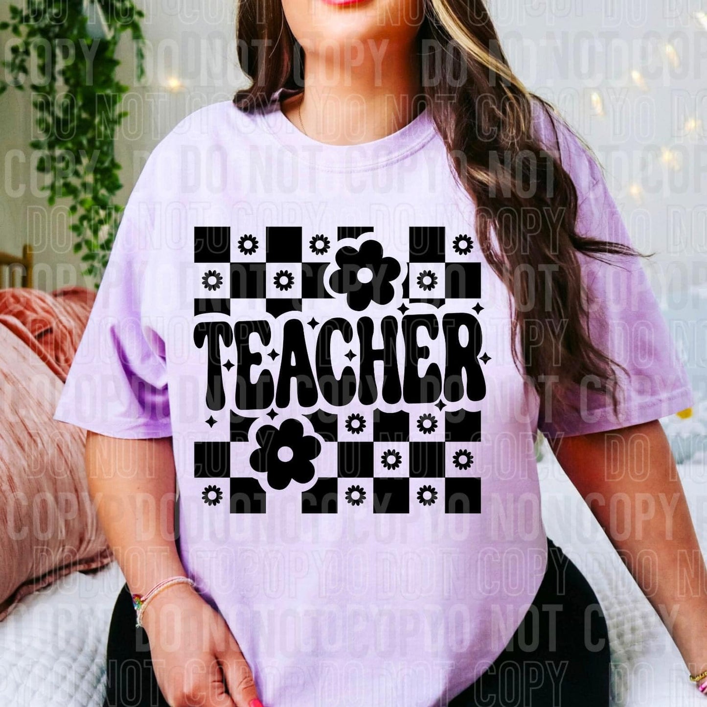 Teacher Black Font DTF