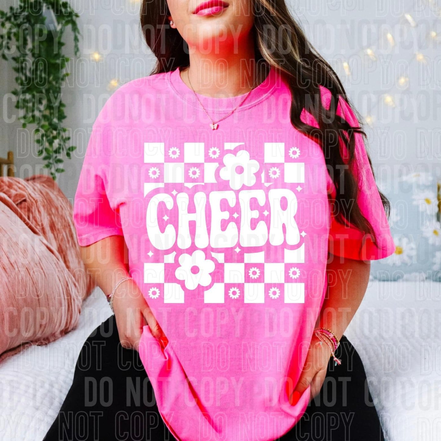 Cheer White Font DTF