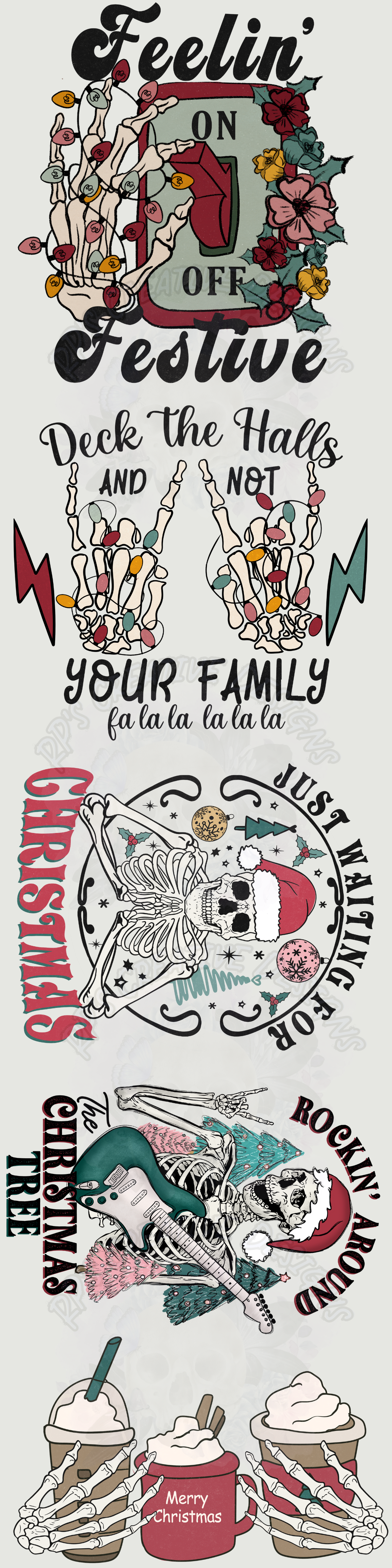 Skellie Christmas GANG SHEET DTF