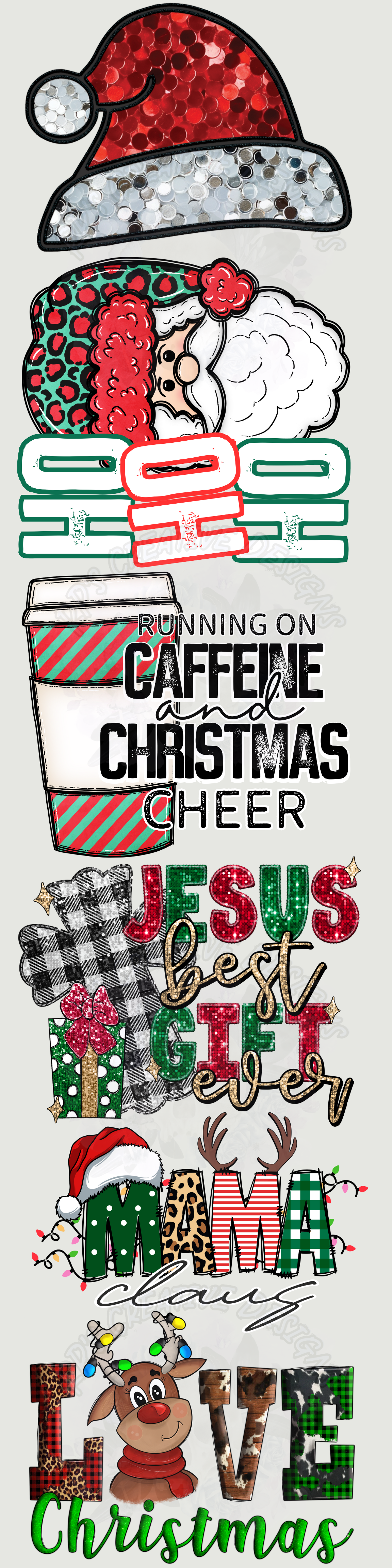 Festive Christmas Gang Sheet DTF