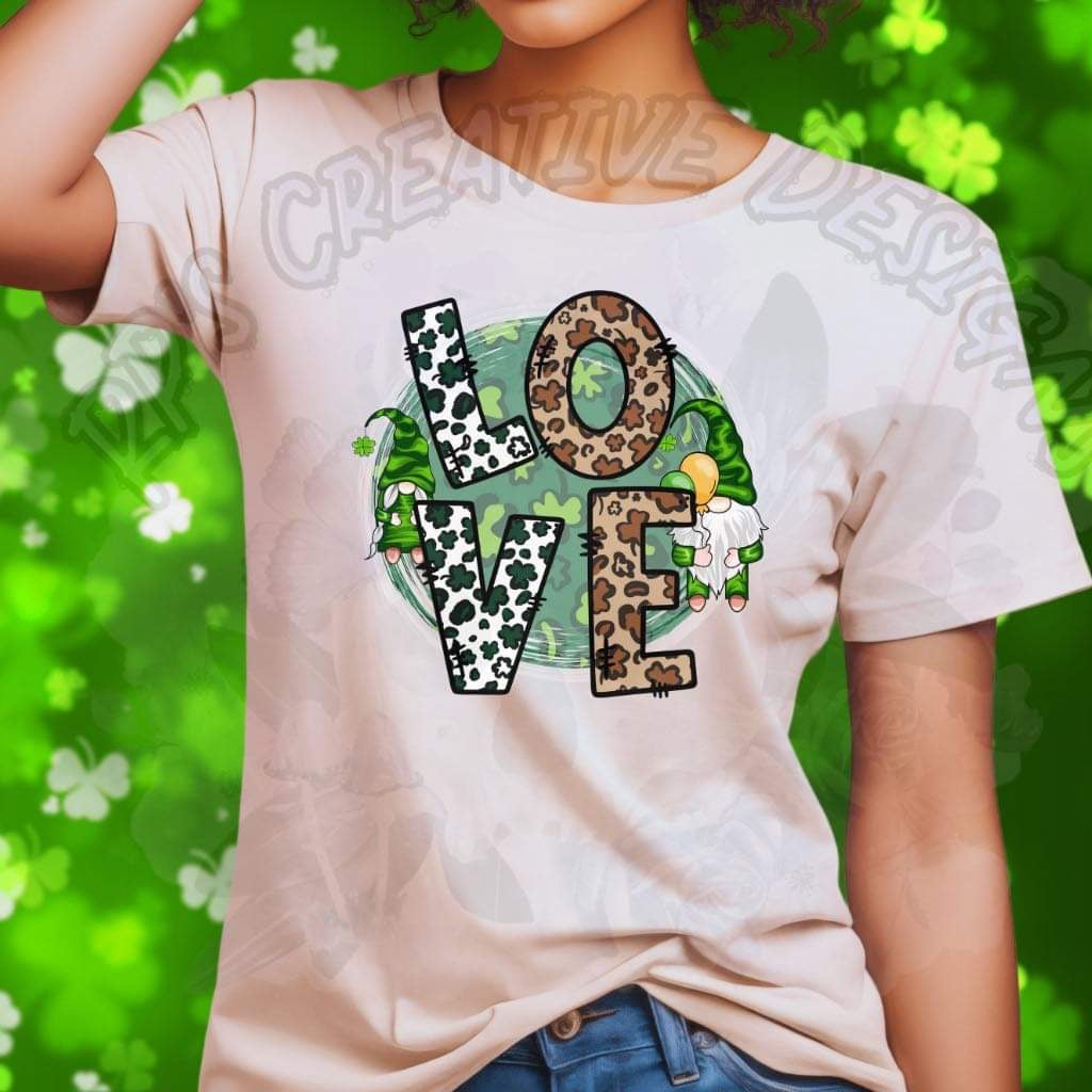 Cow Print Love w/ Gnomes DTF
