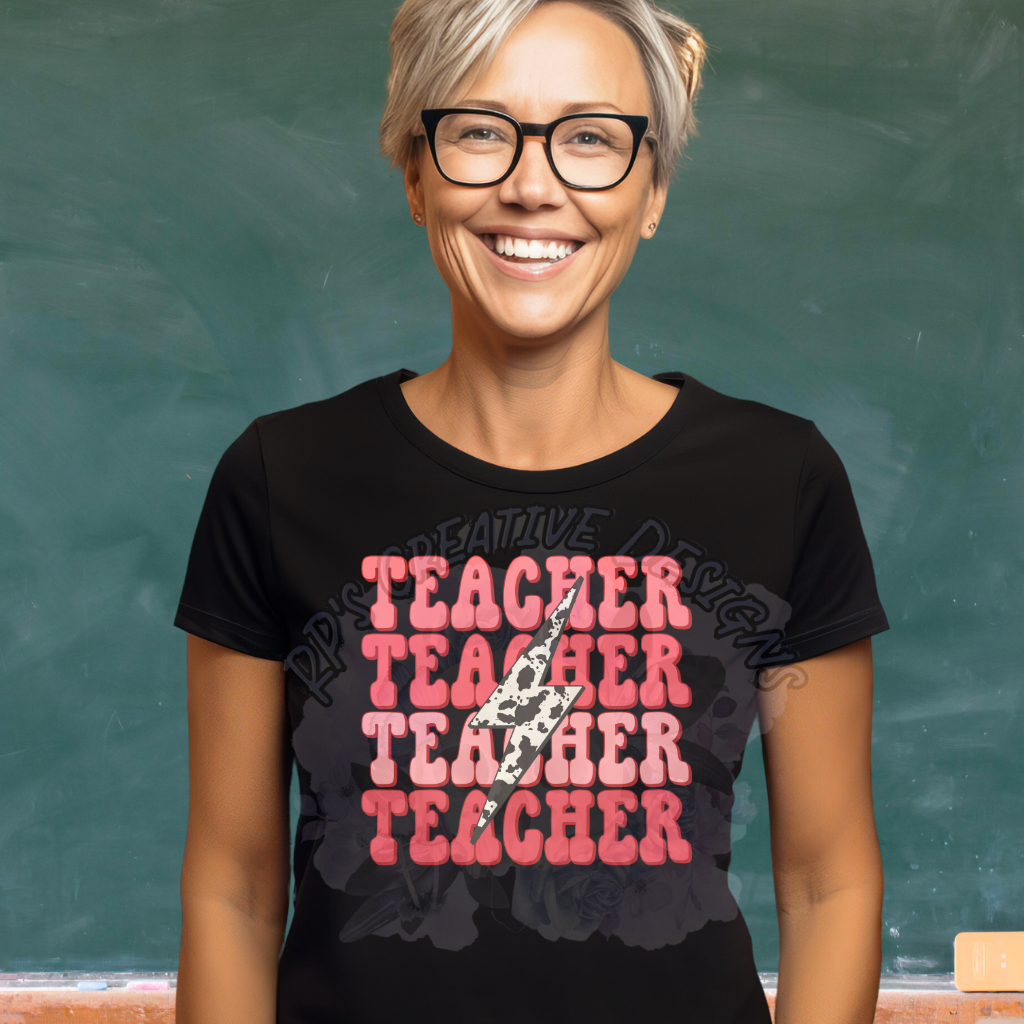 Teacher Lightning Bolt DTF