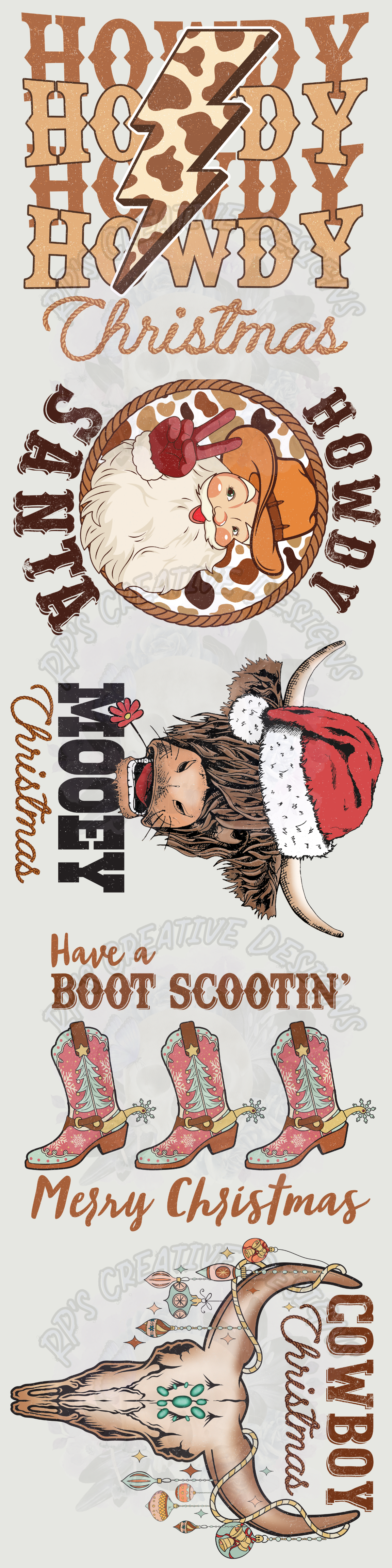 Howdy Christmas Gang Sheet