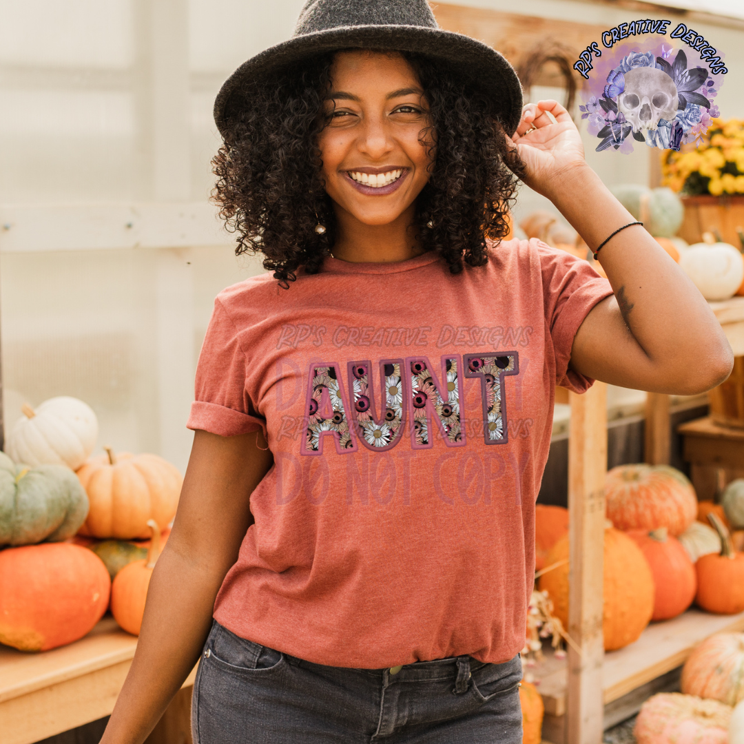 Mauve Fall Floral Aunt DTF