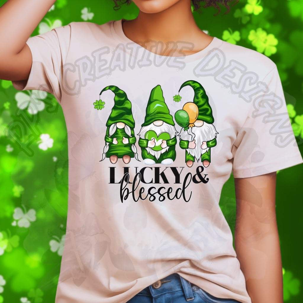 Lucky And Blessed DTF