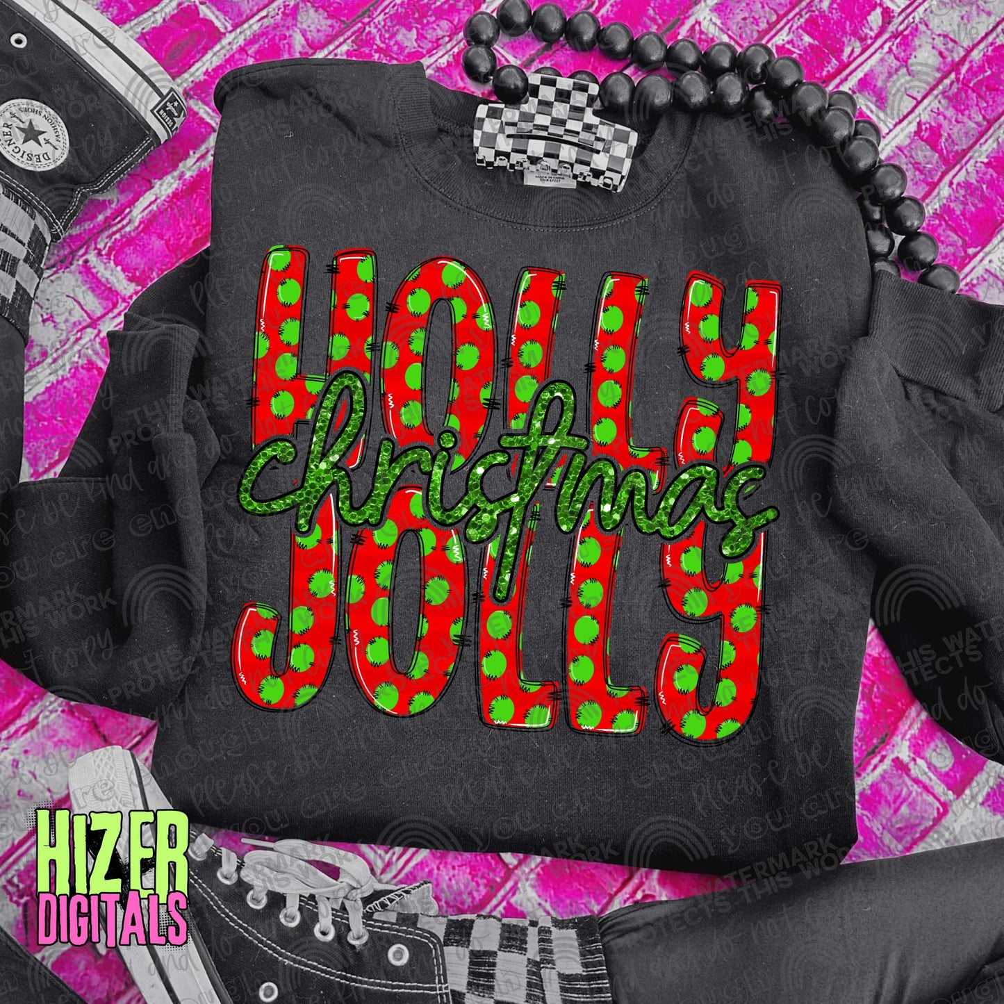 HOLLY JOLLY CHRISTMAS DTF - TWO DOLLA PALOOZA