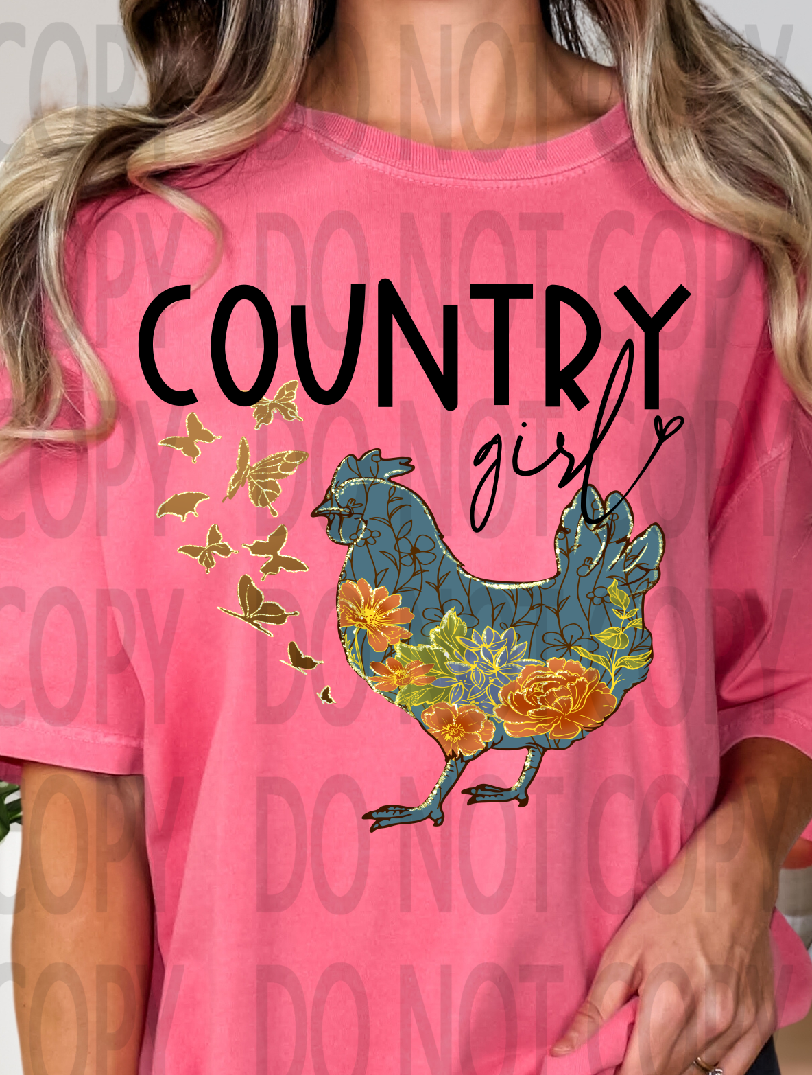 Country Girl Chicken DTF