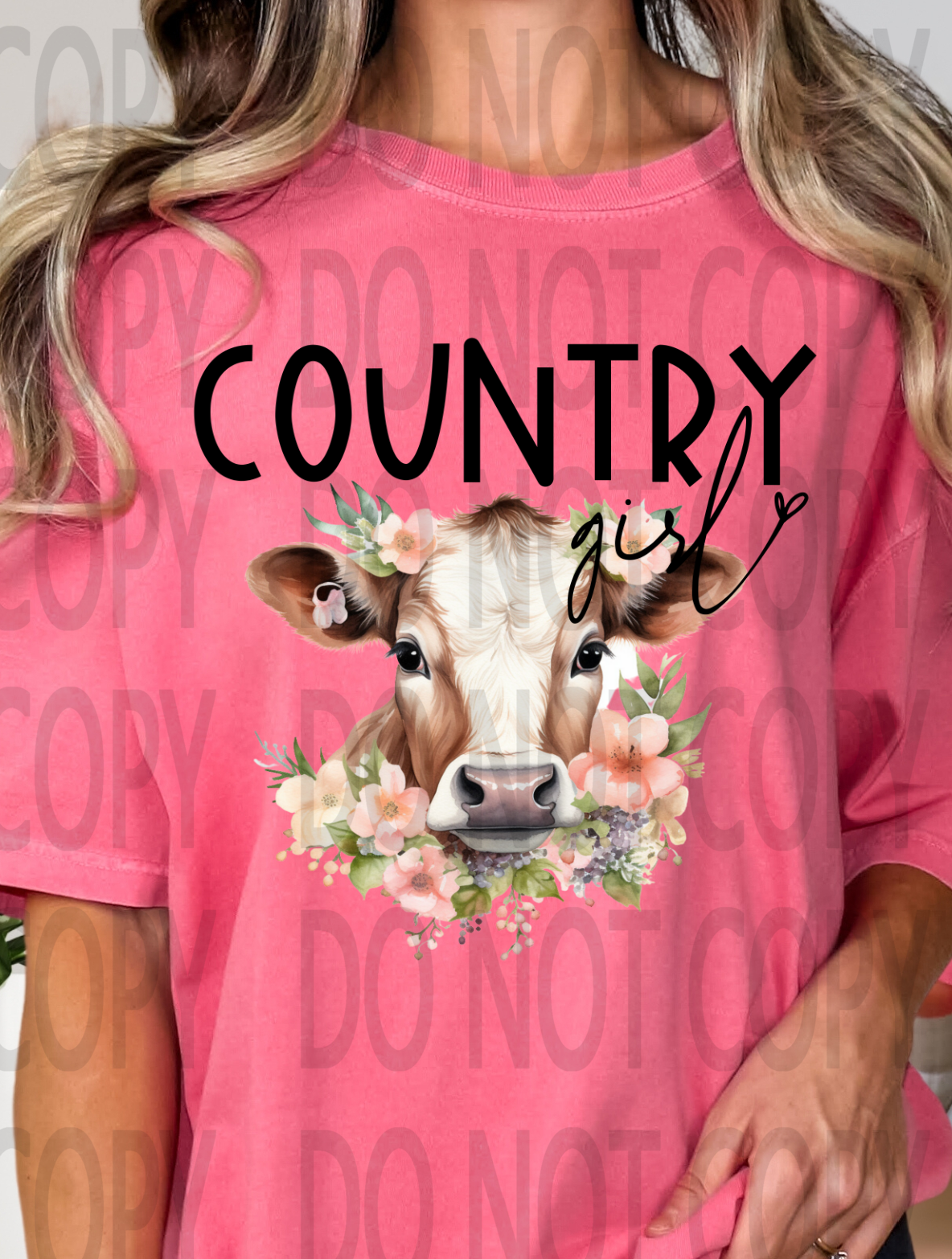 Country Girl Cow DTF