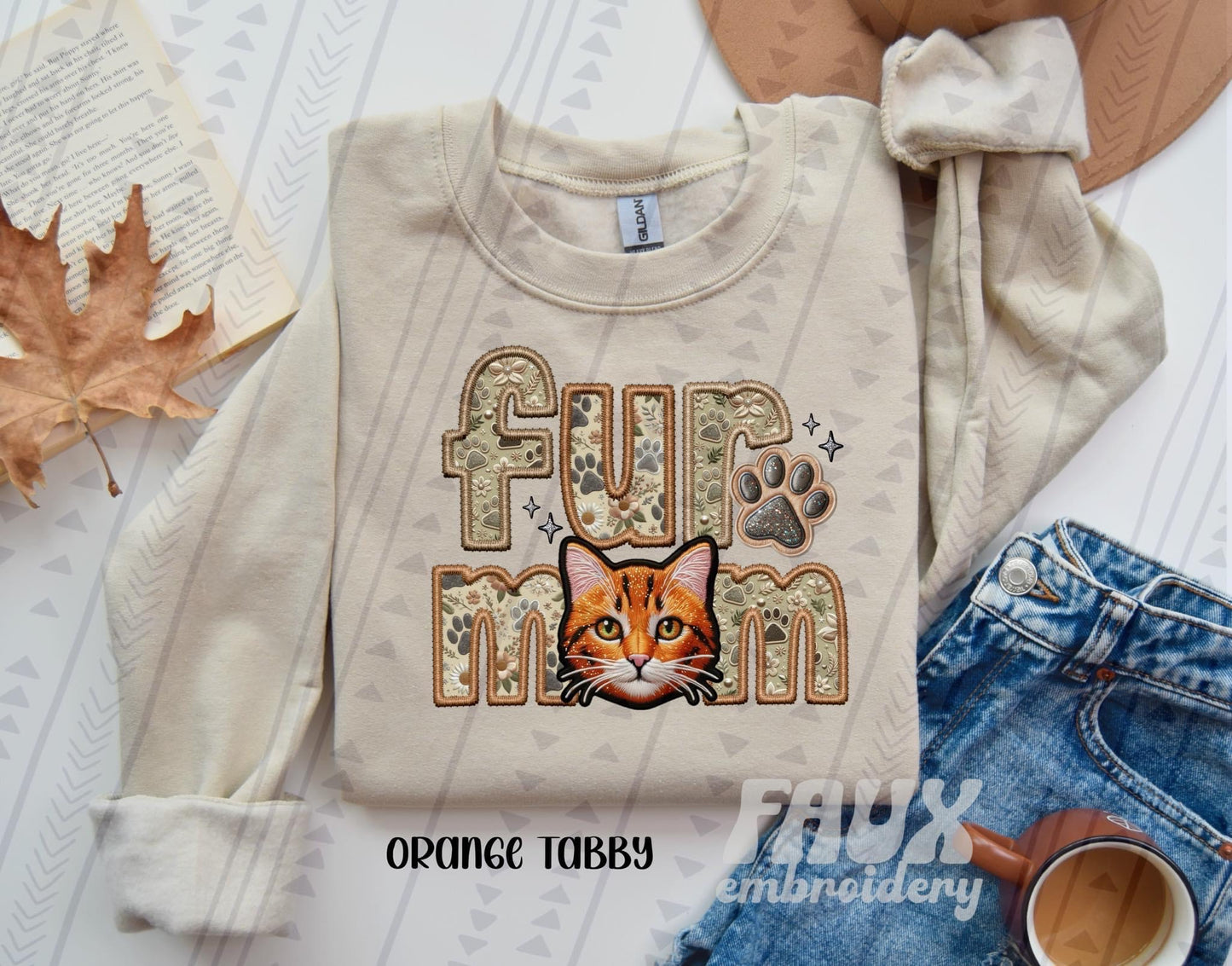 Orange and white Cat Fur Mom DTF