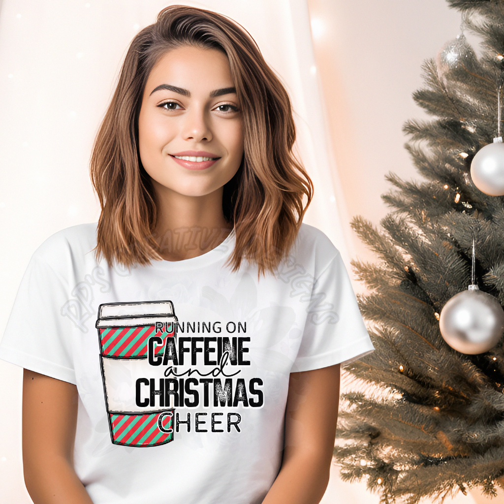 Caffiene and Christmas Cheer DTF