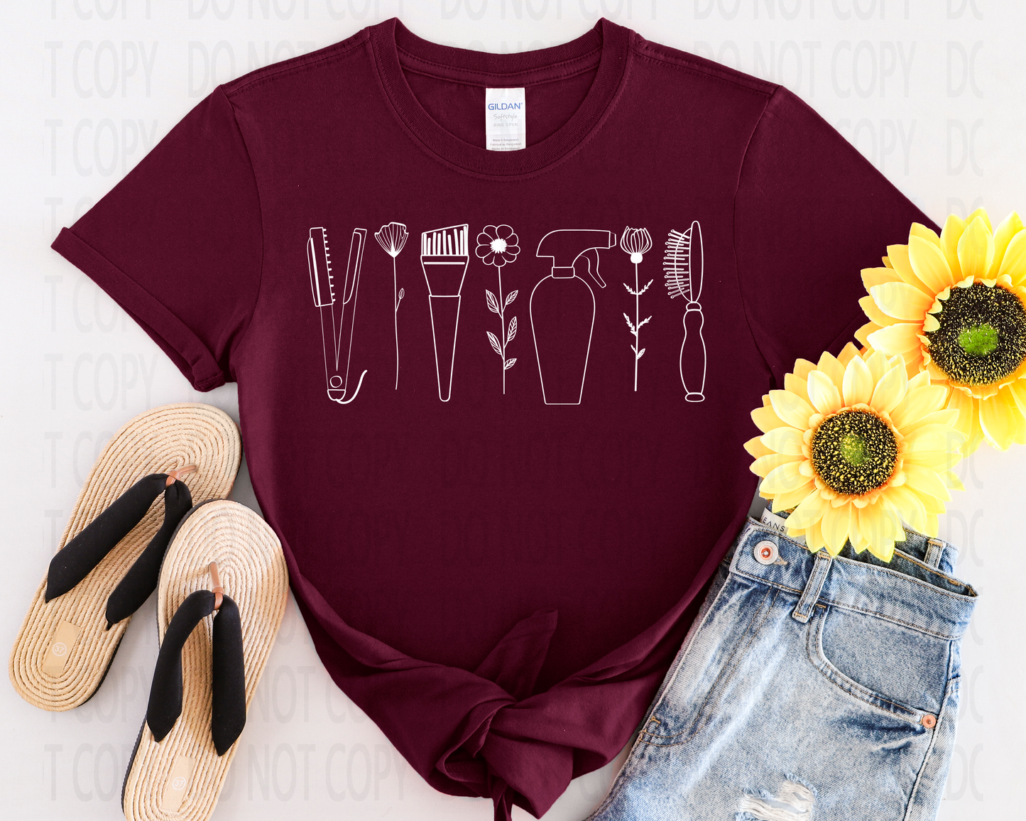 Hairdresser Line Art DTF