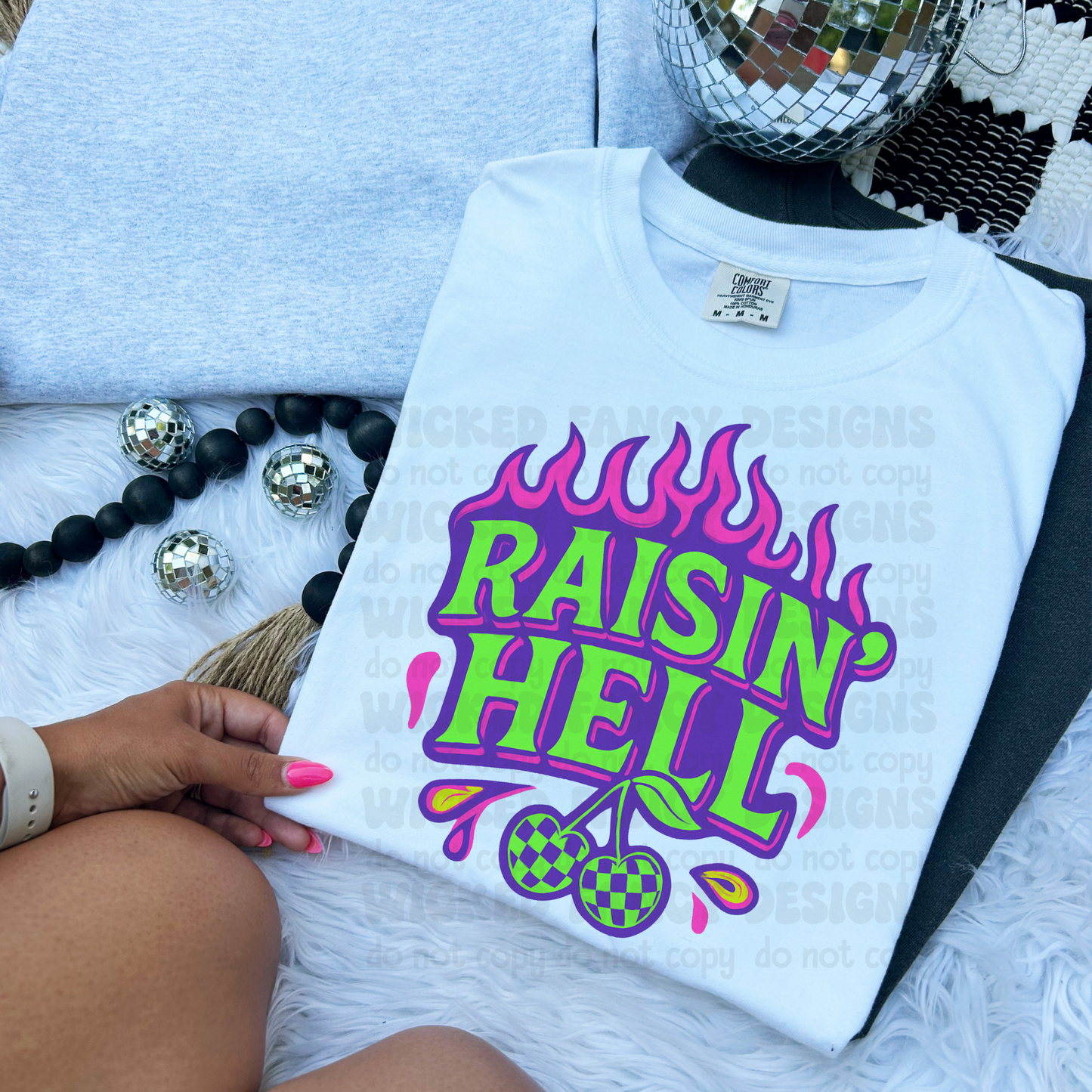 Raisin Hell Flaming Cherrys DTF