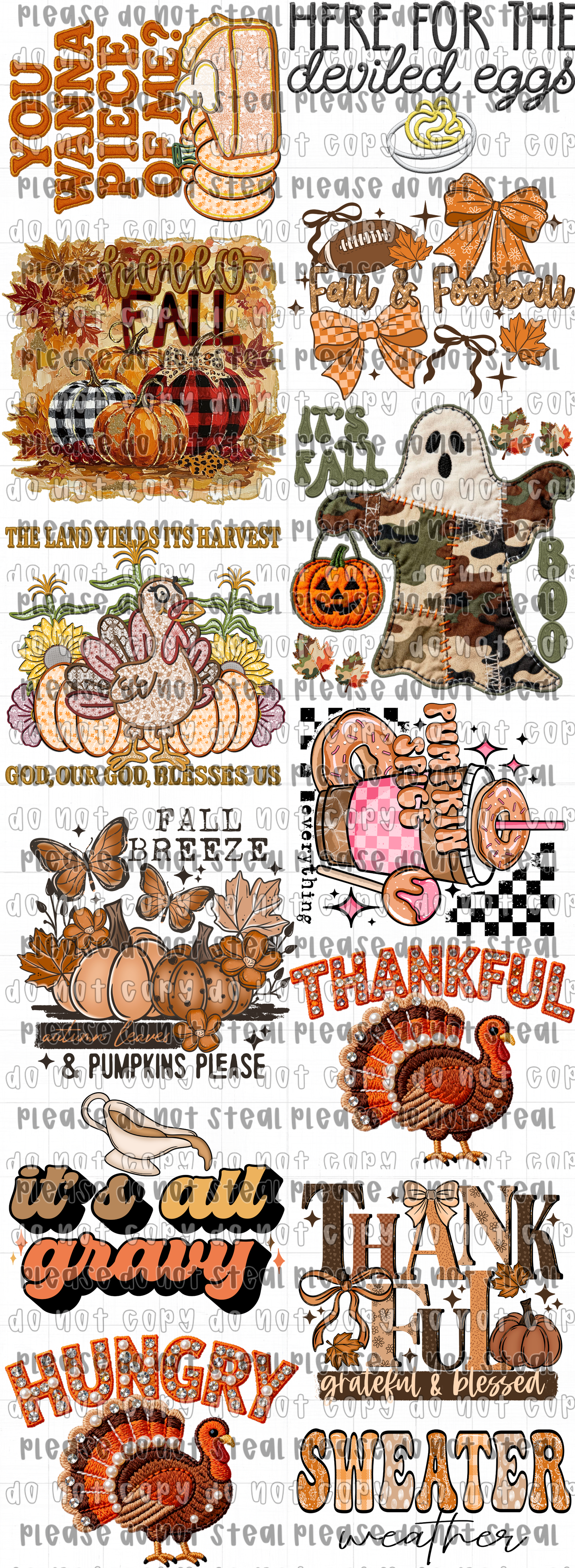 Fall premade 22X60 gang sheet